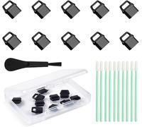 10 Pcs USB C Dust Plugs Port Cover for iPhone 17/16/15 Pro Max Plus, Samsung Galaxy S25-S20, Google Pixel and All USB Type C Ports