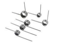 10 Pcs V Torsion Spring Wire Diameter 0.4mm V-shaped Right 60/90 Degree Type Coil(0.4mm(90°)/2.4mm(6 laps),2.5mm)