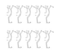 10 PCS Valance Clips, 2.5'', for Window Blinds Hidden Clip Clear Plastic Hidden Clips, Pelmet Clips for Venetian Blinds, with Top Fixing, Blind Holder Brackets, Easy Snap-On Cover Clips