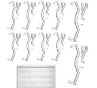 10 Pcs Valance Clips 2.5'' Window Blinds Hidden Clip Clear Plastic Hidden Retainer Holder Clip for Window Blind Valance with 64mm in Width Retainer Holder, Horizontal Faux & Wood Blinds Parts