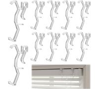 10 Pcs Valance Clips, Clear Valance Clips for Horizontal Blinds - 2-1/2" (64mm) Hidden Curtain Retainer Holder, Blind Parts Compatible with Wood Blinds & Mini Blinds