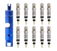 10 PCS Valve Core Removal Tool, Presta Valve Core, Schrader Valve Removal Tool, for Universal Road Bike Car Includes Valve Wrench