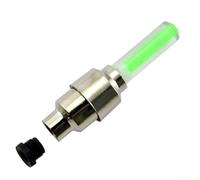10 Pcs Valve Stem LED Lights Auto Glow, Motion Activated for Bicycle Wheels, Energy Efficient Using 3x AG10 Button Batteries, Lightweight and Material (10Pcs-Green)