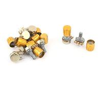 10 Pcs Variable Resistors B10K 10K Ohm Linear Taper Rotary Potentiometer 10KB Pot Potentiometers + Knobs AMNzOgOdL