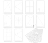 10 Pcs View Finder Golden Ratio Composition Tool, Golden Triangle Fibonacci Rule of Thirds Composition Tools Credit Card-Sized View Tool for Photography Painting Drawing Fits in Wallet or Camera Bag