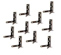 10 pcs Vintage Brown Box Hinge Furniture Hardware 90 Degree Folding Support Hinge for Jewelry Box Wine Wooden Box Connect Hinges