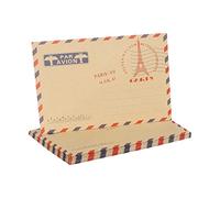10 Pcs Vintage Kraft Paper Envelopes 162 X 110mm with Exquisite Pattern - Brown Airmail Envelopes for Postcard, Gift, Greeting Card, Invitation and Letters