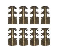 10 Pcs Vintage Metal Corner Protector - Metal Baseboard Corner Protectors, Decorative Corner Brackets Vintage Skiffers Edges Corner Guards for Home Box Furniture Wall Skirting Board Corners (Bronze)