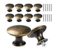 10 Pcs Vintage Round Drawer Handle Retro Pull Handles Semicircle Metal Pull Handle Closet Door Drawer Knob Antique Bronze Furniture Knobs