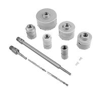 10 Pcs Wall Hole Saw, 35mm-110mm Round Handle Hole Saw Cutter Set, Hole Saw for Glass with SDS Adapter Hole Saw Drill Bit Set, for Red Brick, Artificial Stone, Concrete, Sandstone, Cement