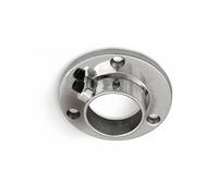 (10 pcs) Wardrobe End Supports Brackets for Round Hanging Rails Steel Chrome Hanger 25mm