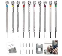 10 Pcs Watchmaker's Screwdriver Set, Precision Screwdriver, Reversible Blade Screwdriver for Watch Cellphone Eyeglasses Repair