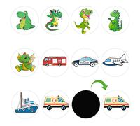 10 Pcs Waterproof Color Changing Reusable Potty Seat Magic Stickers (10 Patterns)