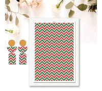 10 Pcs Wave Clay Transfer Paper for DIY Earrings, Green and Red Wave Pattern Double-Sided Water Clay Stickers DIY Mold, Disposable Clay Transfer Sheets for DIY Jewelry Making Decorations 5.82X3.93in