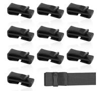 10 Pcs Webbing Ending Clip 25mm Adjust Keeper Buckle Quick Slip Keeper Connect Buckles Tactical Backpack Belt Outdoor Accessories for Molle Webbing Bag Camp Hike Strap Management