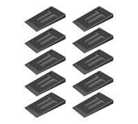 10 Pcs Wedges,Plastic Shims Spacers Furniture Levellers Table Leveling Feet Pads Wedge Flexible Floor Spacer Alignment Tables Ltable Leg Help Sliding Spacereg Shim Griddle Kit Black,for Level Wardrobe
