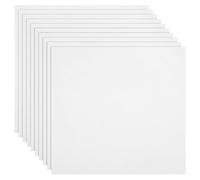 10 Pcs White Cotton Embroidery Squares Precut Natural Classic Aida Cloth for Cross Stitch, Garment Craft (20 x 20 cm)