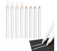 10 PCS White Fabric Pencil, Tailors Chalk Pencils Chalk Pencils for Sewing | Fabric Marking Pencils White Washable Sewing Pencils for Tailoring Quilting Woodworking DIY Craft