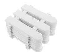 10 Pcs White Landscape Fence Plastic Round End Easy Assemble Garden