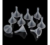 10 Pcs White Mini Funnel Small Funnel Plastic Funnels Multi-Purpose Funnels for Bottle Oils, L Perfumes, Filling, Science Essential