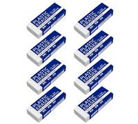 10 Pcs White Plastic Rubbers Pencil Erasers 2B Soft Non-Toxic and Safe Without Smudging or Residue for Students Ideal for School, Office, and Sketching (10)