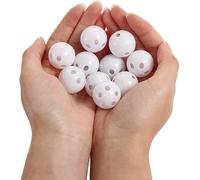 10 Pcs White Rattle Balls Inserts Rattle Box Repair Doll Noise Maker Noise Maker Insert Rattle Toy for Animal Puppet Doll Baby Pet Toy, Rattle
