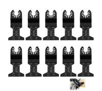 10 Pcs Wide Coarse Oscillating Multi Tool Blades Quick Release Multitool Saw Blades, Japanese Tooth Oscillating Saw Blades Compatible with Dremel Fein Multimaster Makita Stanley Worx Dewalt