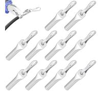 10 Pcs Wire Rope Clamps, Elastic Rope Clamps Aluminum Choke Clamps, Expansion Rope Sleeves, Elastic Cord Straps Sleeves