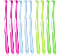 10 PCS Wisdom Toothbrush, Wisdom Toothbrushs, Single Tufted Toothbrushes with Cover, Single Tuft Toothbrushs, Small Head Toothbrush for Precise Cleaning, Ideal for Braces and Implants