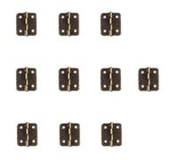 10 PCS with Screws Crafts for Furniture Dolls Houses Door Hinges Jewelry Box Hinges Cabinet Accessories Hardware(Bronze-18x16mm)