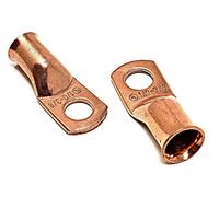 10 pcs WNI UL 1/0 Gauge x 3/8 Pure Copper Battery Welding Cable Lug Connector Ring Terminals