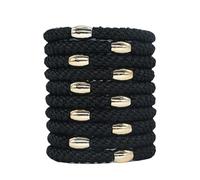 10 Pcs Women Mixed Color Elastic Hair Ties,Soft Ponytail Holders, Stylish Multi-Color No Damage Hair Tie Bracelets Stretch Hair Bobbles for Women Girls Thin,Thick,Medium,Long Hair (style 4,10)