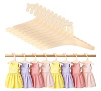 10 Pcs Wooden Baby Hangers for Clothes, Cute Bear Ears Wood Newborn Baby Coat Hangers Childrens Hanger for Clothes Nursery 9 Inch Kids Toddlers Hanger for Closet Coat Pants Clothing Storage