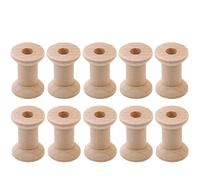 10 Pcs Wooden Spools for Crafts, Professional Wooden Empty Spools for DIY Wire Sewing Craft Ornaments