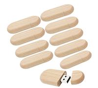 10 PCS Wooden USB Flash Drive Storage Stick USB Memory Stick (USB2.0 8GB)