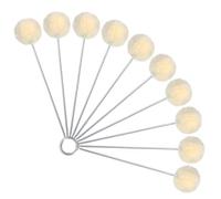 10 PCS Wool Daubers Ball Brush Leather Dye Tool with Metal Handle, Leather Dye Applicator for DIY Crafts Projects Wool Balls Brush Leathercraft Tools and Supplies for DIY Crafts Projects Shoe Polish