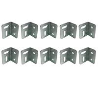 10 pcs x Stretcher Plates Galvanised Finish 38 x 26.5 x 26.5mm 290.08.961