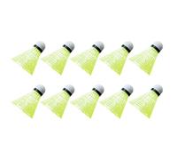 10 Pcs Yellow/White Badminton Shuttlecocks Set Lightweight Nylon and Plastic Shuttlecocks, for Indoor Outdoor Recreational Game Practice Sports (Yellow)