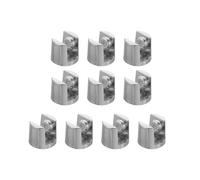 10 Pcs Zinc Alloy Mirror Clip Holder for Bathroom Wall Mounting | Solid Base, Silicone Suction Cup, Micro-adjusting Screw, Rustproof Finish, Silver Plated Appearance