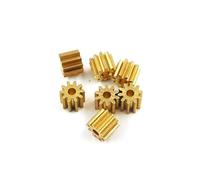 10 Pcs102A Copper Gear 0.5M 10 Teeth 2mm (1.95mm) Hole Toy Pinion Parts Metal Gears