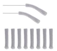 10 PcsGlasses Ear Cushions, Eyeglass Holder Grips, Glasses Ear Grips Arm Covers, Soft Cotton Anti Slip Glasses Grips Behind Ears for Sunglasses Temple Tips Eyeglass Temple Pads(Grey)