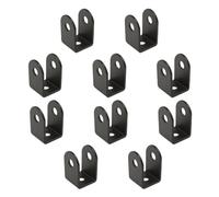 10 PcsU Brackets for Wood, Metal U Shaped Brackets for 1 inch Panels, Black Heavy-Duty Wall U Mounts Post Supports for Doors, Partitions Pilasters Connecting Various Elements