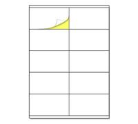 10 per sheet, 25 sheets, A4 White Sticker Labels, Laser/Inkjet Printing - 105 x 57mm