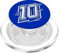 10 - "Perfect Ten" - White Number 10 for Sports Teams PopSockets PopGrip for MagSafe