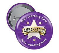 10 Personalised Ambassador Star Childrens Pupils Motivational School Praise Teachers Reward Badges 38mm Primary Teaching Services