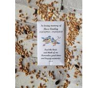 10 Personalised Bird Seed Favours Envelopes Funeral Memorial In Loving Memory Feed Birds (Brown envelopes with seeds)