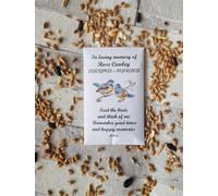 10 Personalised Bird Seed Favours Envelopes Funeral Memorial In Loving Memory Feed Birds (White envelopes with seeds)