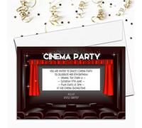 10 Personalised Boys Girls Movie Cinema Birthday Party Invitations N60