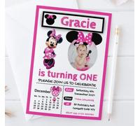 10 Personalised Disney Minnie Mouse Invitations Mickey Mouse Birthday Party Invites Photo Cards