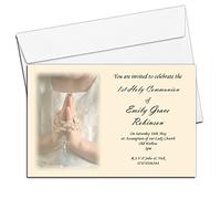 10 Personalised Girls 1st First Holy Communion Invitations N15